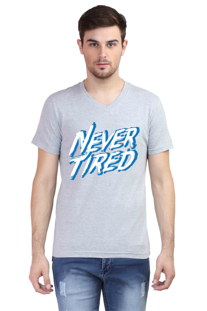 V-neck Half sleeve Trendy Slogan T-shirt
