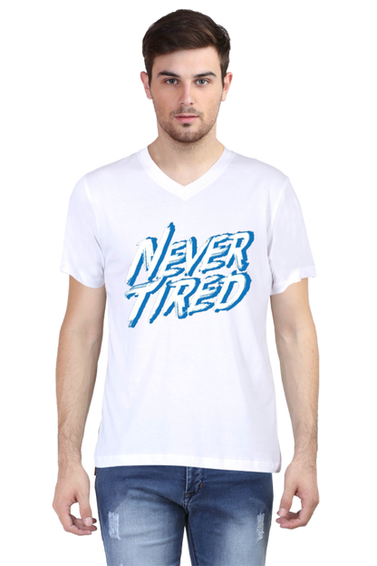 V-neck Half sleeve Trendy Slogan T-shirt