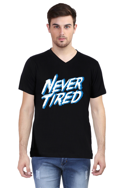 V-neck Half sleeve Trendy Slogan T-shirt