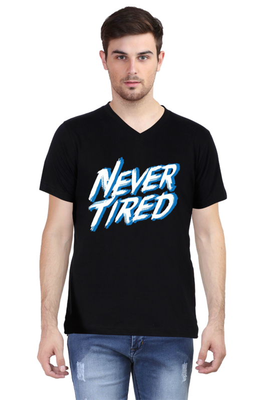 V-neck Half sleeve Trendy Slogan T-shirt