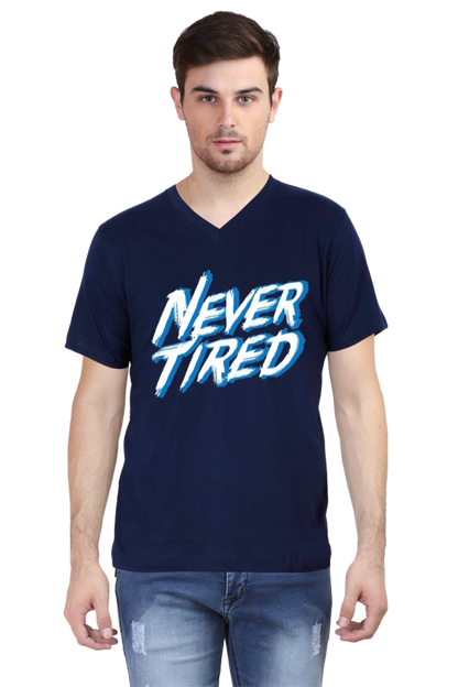 V-neck Half sleeve Trendy Slogan T-shirt