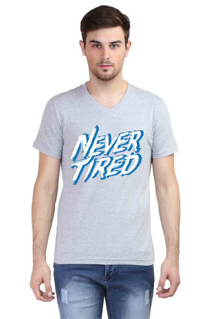 V-neck Half sleeve Trendy Slogan T-shirt